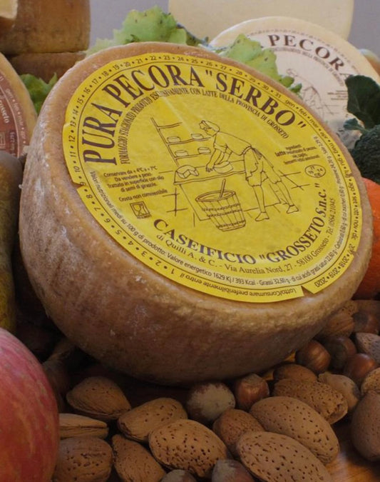 Pure sheep's milk pecorino cheese aged