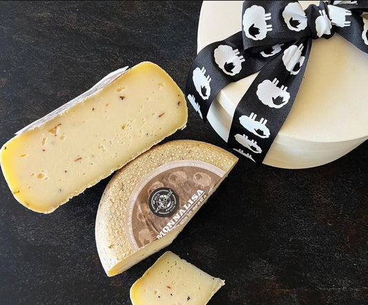Pecorino aged in a truffle cave