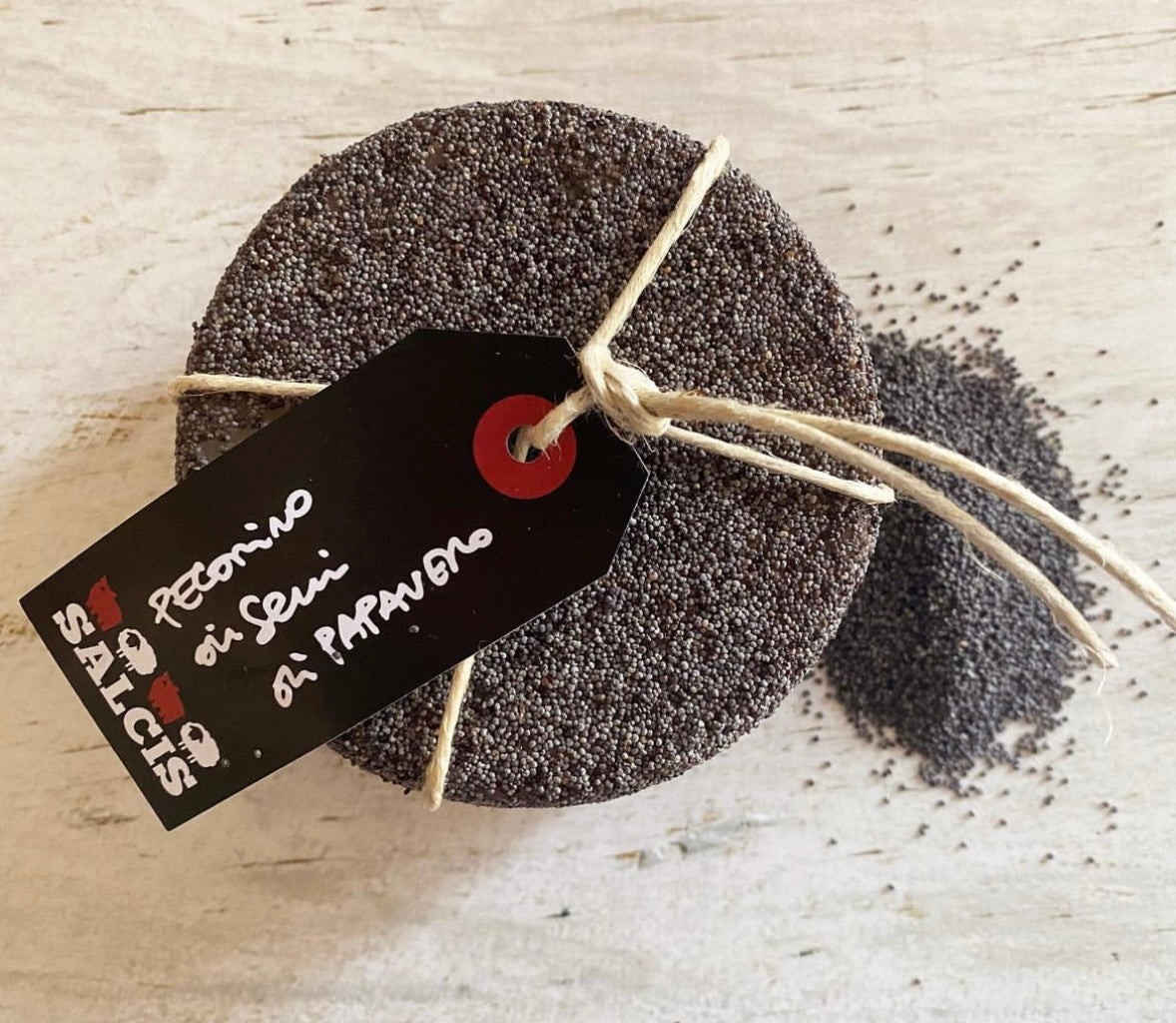 Pecorino with poppy seeds