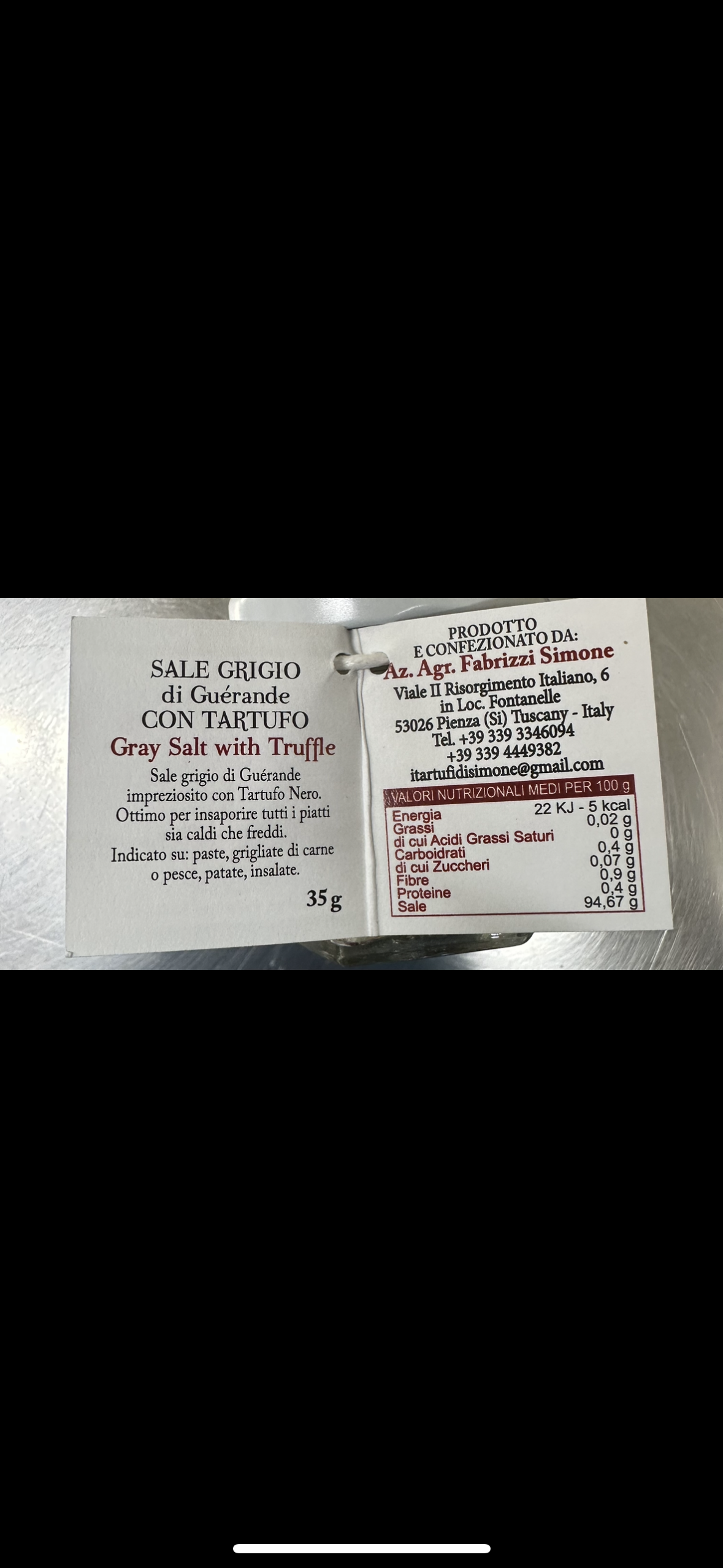 Sale grigio di Guérande con tartufo 35g
