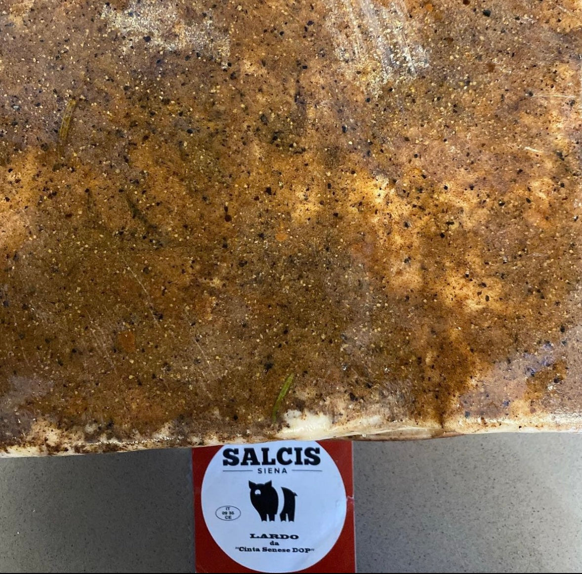 Lardo di Cinta Senese DOP a fette