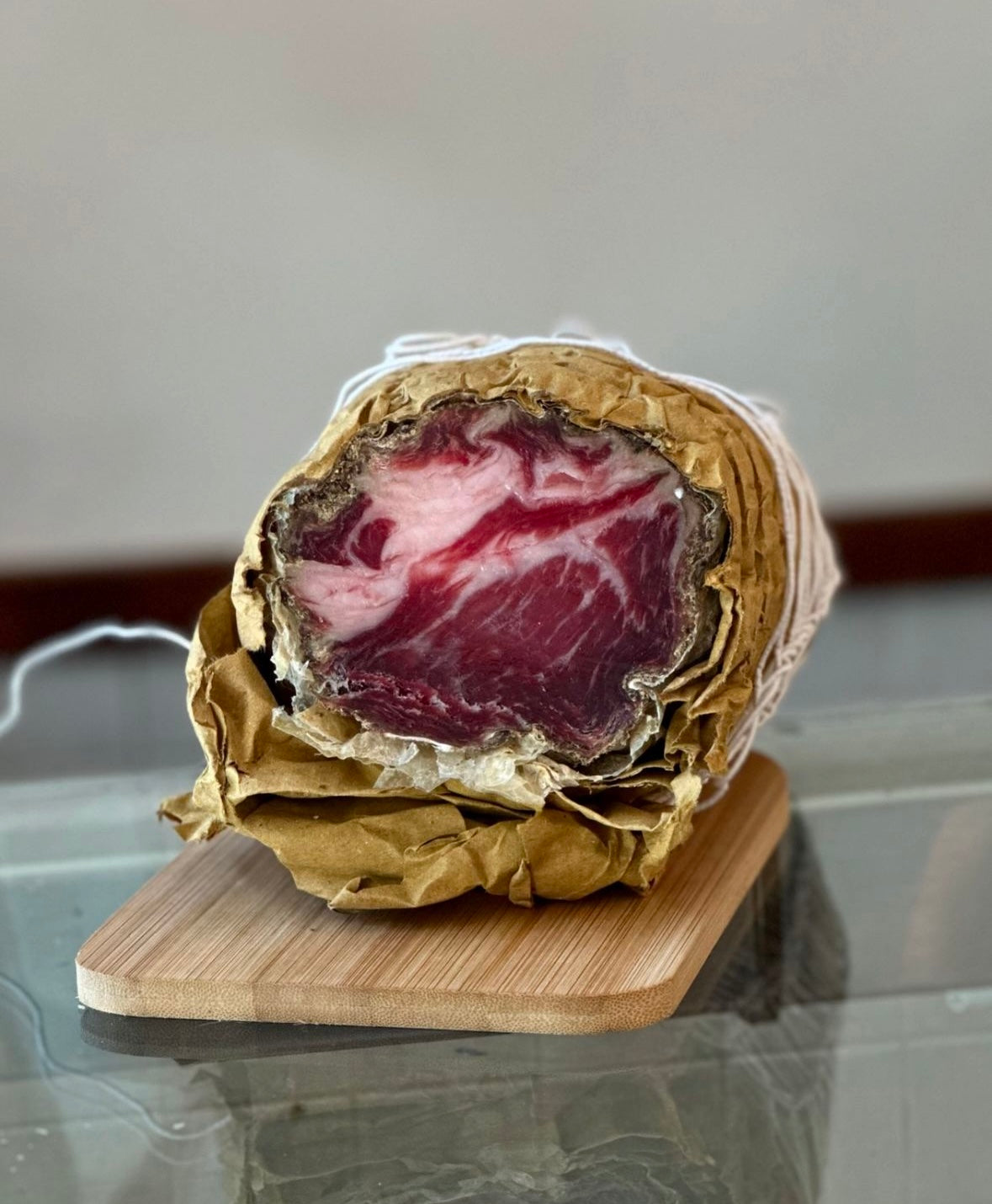 Tuscan capocollo in pieces