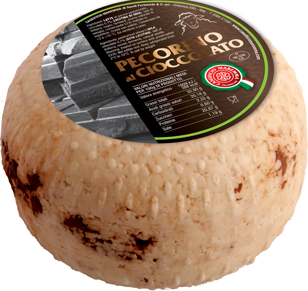 Pecorino al cioccolato in carta gialla 580g