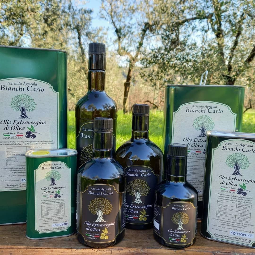 3 bottiglie da 0,75l olio extravergine d’oliva di Vinci (Toscana) campagna di raccolta 2024-2025