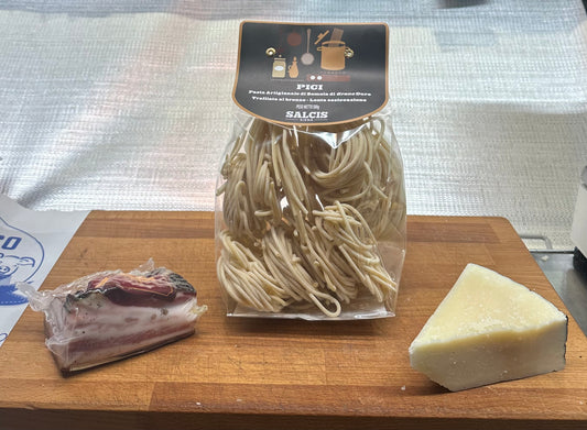Pici guanciale e pecorino romano dop