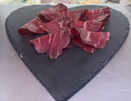 Sliced ​​wild boar ham