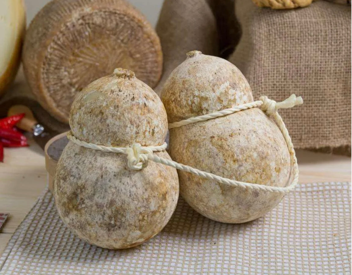 Caciocavallo matured in an artisanal cave